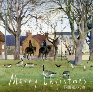 Morning Ride through Ham Common - Christmas Greeting card
