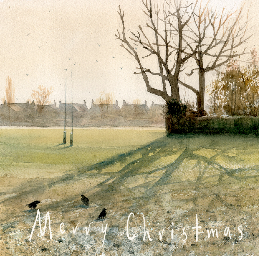 Winter Sunrise in Teddington - Christmas Greeting card
