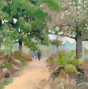 Promenade Richmond Park in London - Greeting card