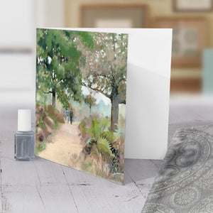 Promenade Richmond Park in London - Greeting card