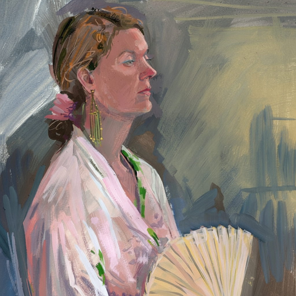 Lady in Pink Kimono