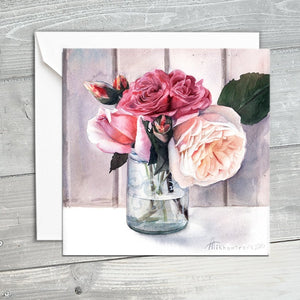 Afternoon Roses - Greeting card