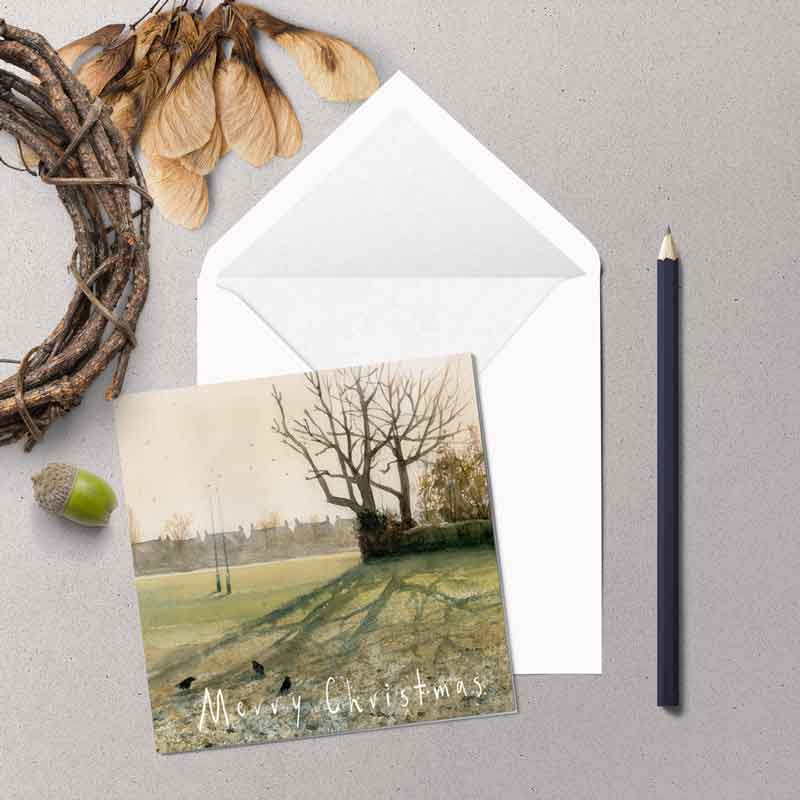 Winter Sunrise in Teddington - Christmas Greeting card