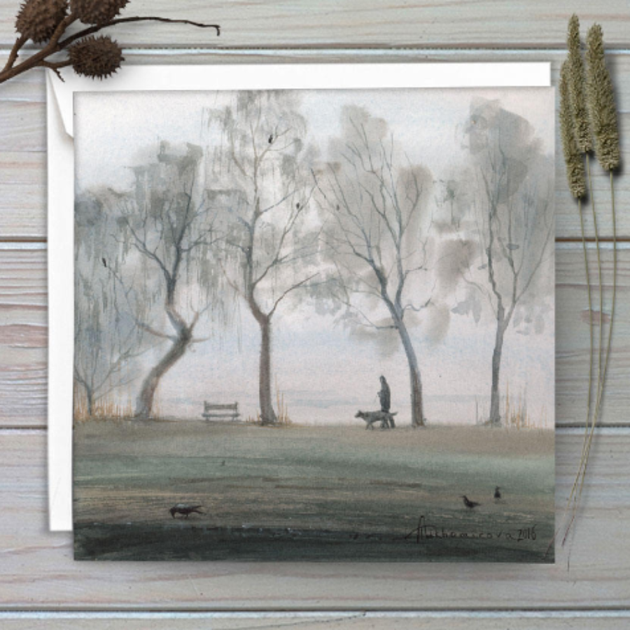 Foggy Morning - Greeting Card