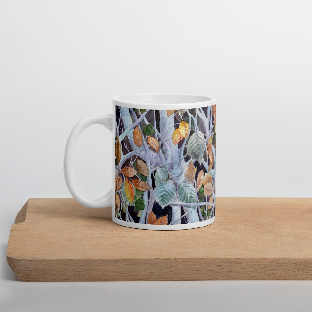 Frozen Leaves Custom Printed Mug
