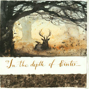 In the Depth of Winter - handmade watercolour greeting card