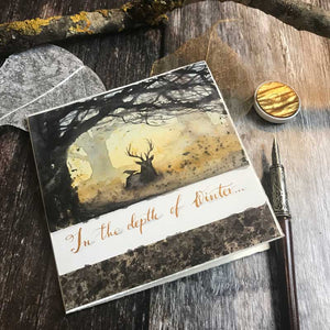 In the Depth of Winter - handmade watercolour greeting card