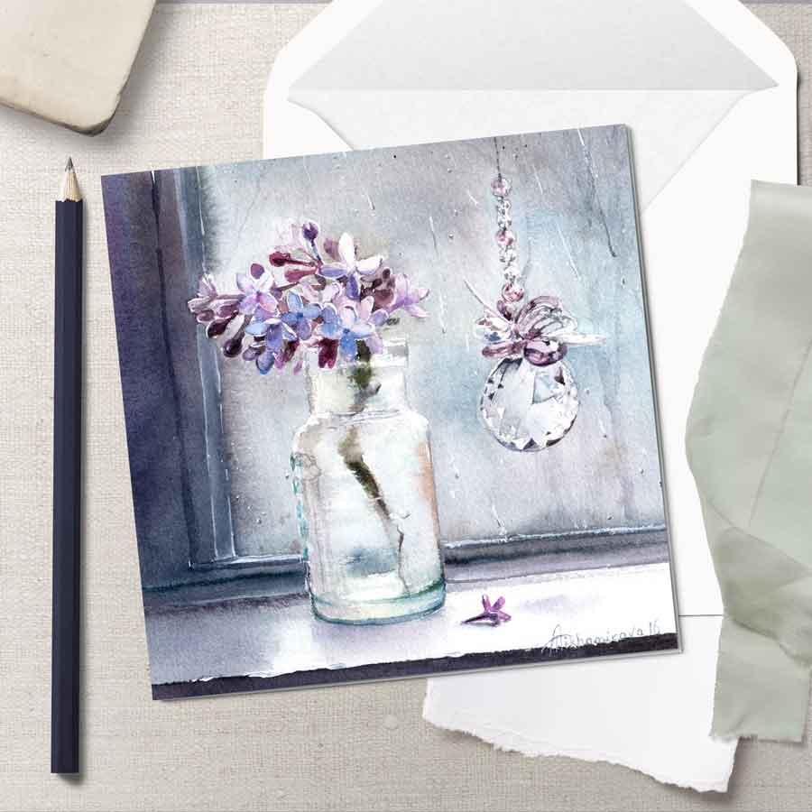 Spring Drizzle - Greeting Card