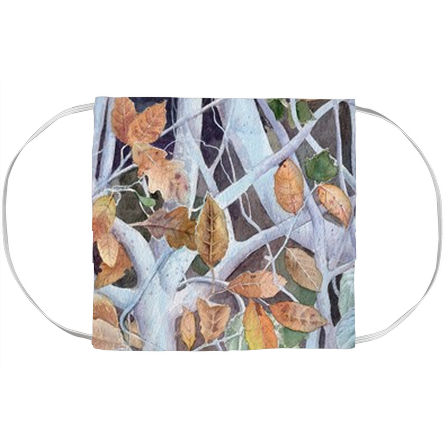 Frozen Leaves Face Mask Cover