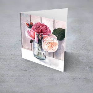 Afternoon Roses - Greeting card