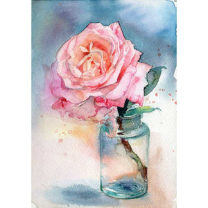 Pink Rose in the Apothecary Bottle