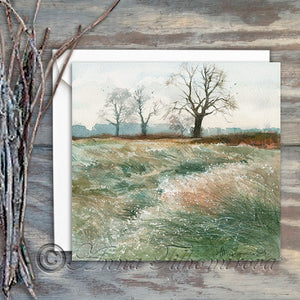 Bushy Park on a Cold Morning - Greeting card