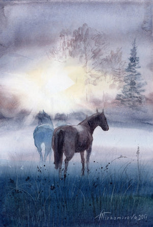 Horses at Dawn