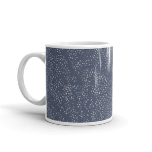 Tiny Grey Flowers Custom Printed Mug