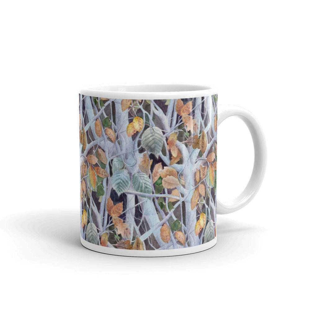 Frozen Leaves Custom Printed Mug