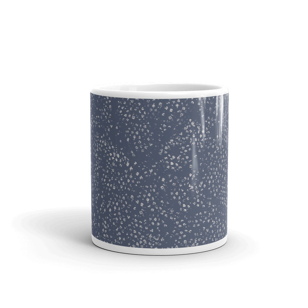 Tiny Grey Flowers Custom Printed Mug