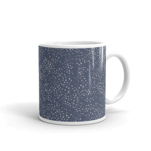 Tiny Grey Flowers Custom Printed Mug