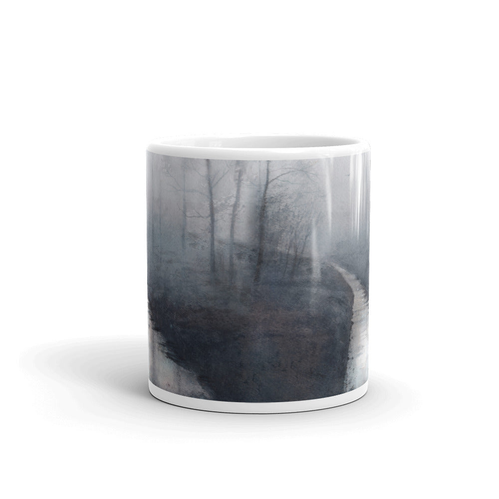 Forest Stream at Dawn Custom Printed Mug